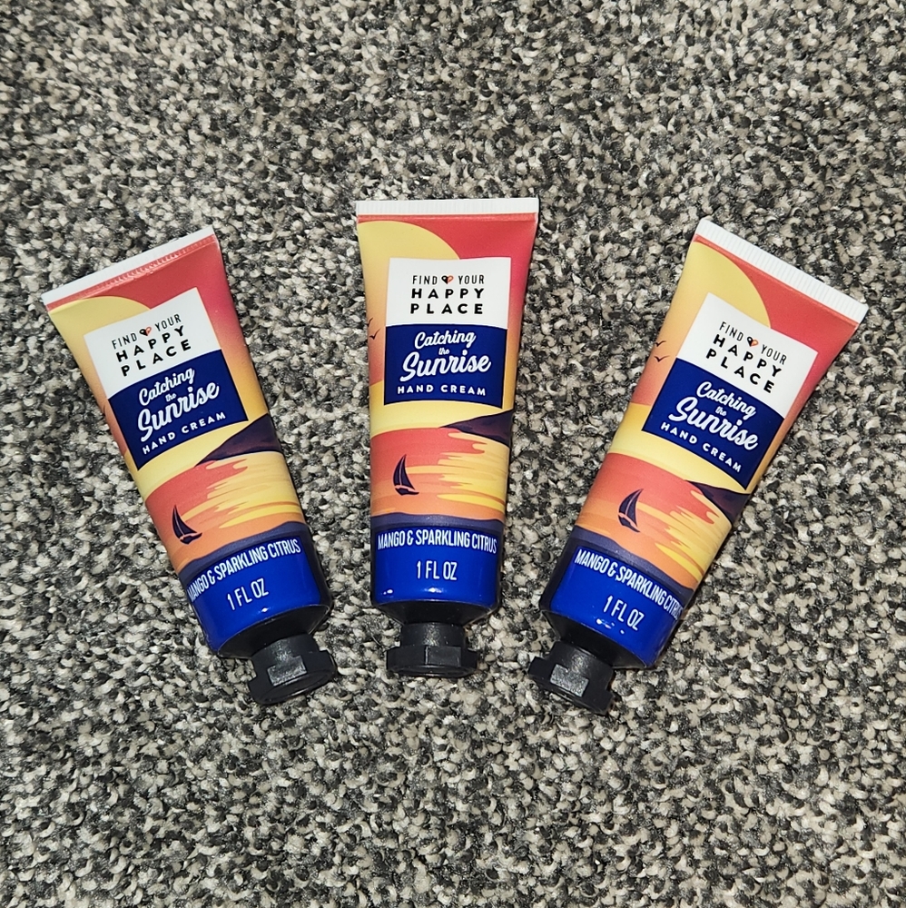 3pk Find Your Happy Place Catching The Sunrise Hand Cream Mango Citrus 1 FL Oz